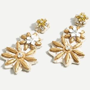 J. Crew Golden Blossom Statement Earrings